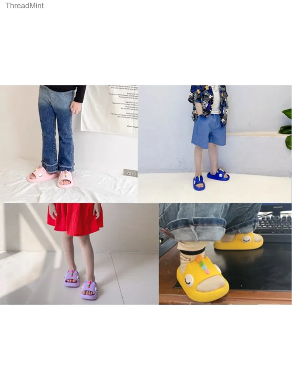 Toddler Slides Sandals Unicorn Non-Slip Beach Pool Home Slippers